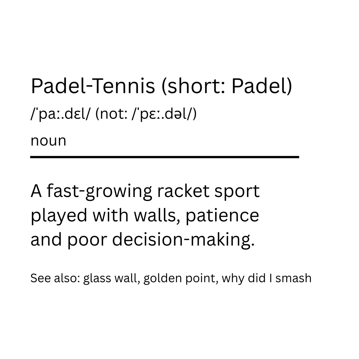 Oversized Shirt - Padel Dictionary